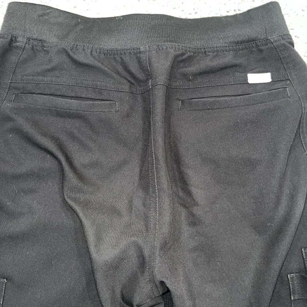 FIGS Technical Limited Edition Slim Axim Cargo Scrub Pants Black Men's XS Tall